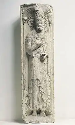 Pilier roman, Saint Thomas (Gilabertus de Toulouse, Musée des Augustins, 1120-1140).
