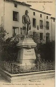 Le poète Gilbert, statue inaugurée à Fontenoy-le-Château en 1898.