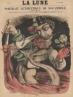 Napoléon III en Rocambole, publié dans La Lune du 11 novembre 1867.