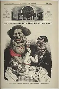 Victor Cochinat et Jean Du Boys, publié dans L'Éclipse du 10 mai 1868.