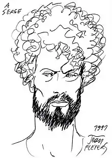 Gilles de Rais, personnage phare de la série Jhen (dédicace du dessinateur Jean Pleyers, 1991).