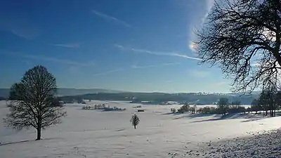 Paysage hivernal à Gilley.