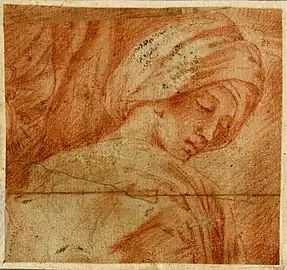 Tête de femme, attribuée jusqu'en 2004 à Guido Reni