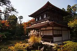 Le temple du Pavillon d'argent au Japon.