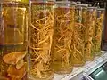 Ginseng dans un marché en Corée