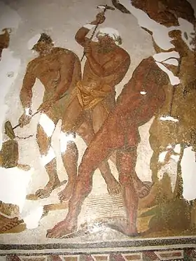 Image illustrative de l’article Mosaïque des cyclopes forgeant les foudres de Jupiter