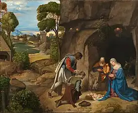 Giorgione, Adoration des bergers, vers 1500