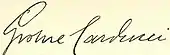 signature de Giosuè Carducci