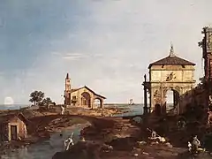 Canaletto, Capriccio aux motifs vénitiens (1740-45)