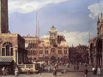 La Tour de l'horloge sur la place Saint-Marc, 1728-1730Nelson-Atkins Museum of Art