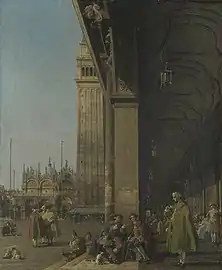 La place Saint-Marc et la colonnade des Procuratie Nuove, vers 1756National Gallery