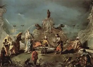 Scène de jardin et sérails, 1742-1743, huile sur toile, 46,5 × 64 cm