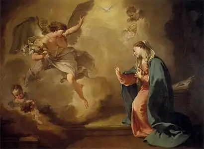 L'Annunciazione, de Giambattista Pittoni, 1757, Sala Paladiana