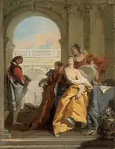 La Mort de Sophonisbe, vers 1760,Giambattista Tiepolo,musée Thyssen-Bornemisza, Madrid.