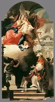 Apparition de la Vierge à saint Philippe Neri, Giambattista Tiepolo, 1740, Musée diocésain de Camerino.