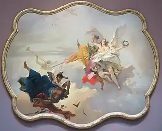 Le Triomphe de la vertu et de la noblesse sur l'ignoranceGiambattista Tiepolo vers 1740-1750