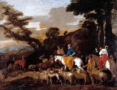 Jacob et les troupeaux de Laban, 1632, Collection privée