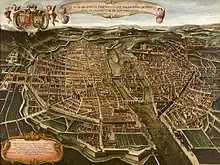 Plan de Paris, premier tiers du XVIIe siècle, Jean-Marie Tamburini, huile sur toile, musée Carnavalet