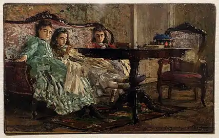 Les Sœurs Lascaraky (1869), par Giovanni Boldini.