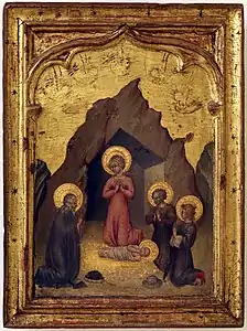 Giovanni di Paolo, Adoration de l'Enfant, v.1430-40.