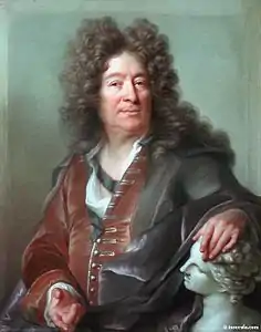 Joseph Vivien, Portrait de François Girardon (1701), pastel, Paris, musée du Louvre.