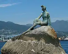 Statue Girl in a Wetsuit.