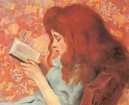 Jeune fille lisant un livre