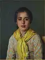 Jeune fille au foulard jaune