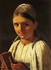 Jeune fille à l'harmonica (1840), Alexeï Venetsianov
