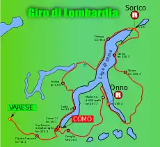 Tour de Lombardie : parcours 2008.