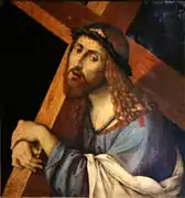 Christ portant la croix, 1520,huile sur peuplier