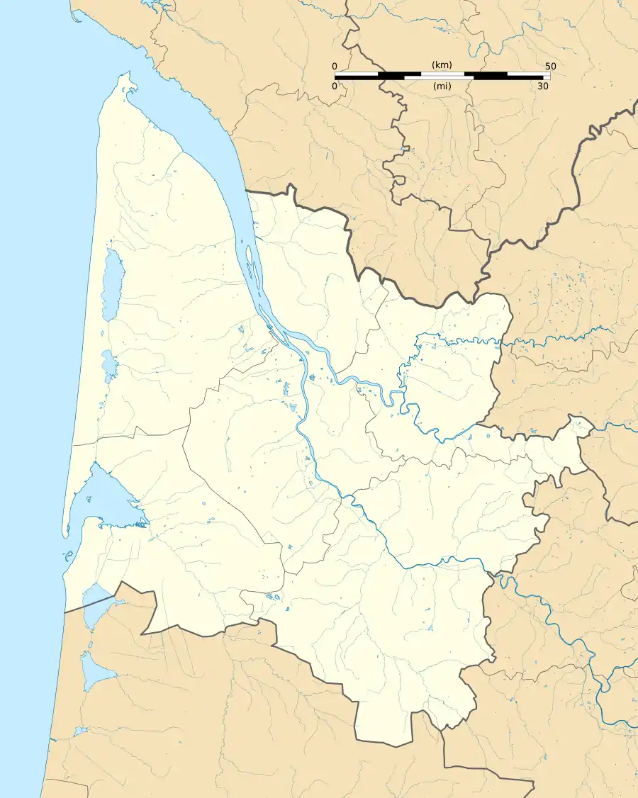 Voir sur la carte administrative de la Gironde