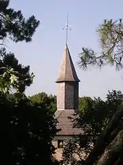 Le clocher porche, vu du tuc d'Udos.