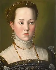 Giuseppe Arcimboldo. Anne d'Autriche, 1563 (7 ans après le mariage avec Philippe II)