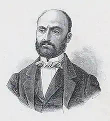 1861 Portrait by Aristide Calani from Parlamento del Regno d'Italia