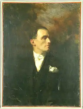 Giuseppe Palanti (1881-1946) Portrait de Mario Palanti, 1924 (inv. GAM 8035) huile sur toile, cm 100x75,5 Museo del Novecento, in deposito presso la Galleria d'Arte Moderna de Milan