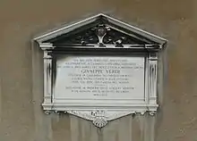 Plaque commémorative de G. Verdi