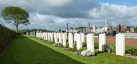 Le cimetière du Commonwealth.