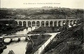 Le viaduc et le pont sur la Creuse.