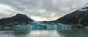 Vue du front glaciaire.