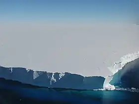 Vue de la langue terminale du glacier.