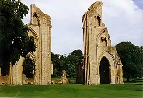 Ruines de l'abbaye de Glastonbury.