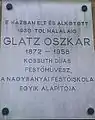 Plaque commémorative dans le 12e arrondissement de Budapest