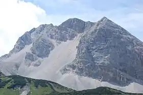 Vue de la face nord-est du Gleirschtaler Brandjoch.