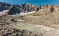 Glacier et lac en septembre 2013.