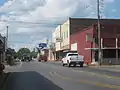 Le centre-ville de Farmerville en face du palais de justice de la paroisse.