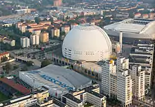 Photo de l'Ericsson Globe de Stockholm, lieu du Concours 2016.