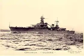 Le croiseur Gloire, construit en 1937 par les Chantiers de la Gironde.