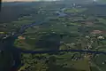 Confluence avec le Vorma au nord de Årnes, dans l'Akershus