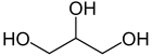 Formule développée du glycérol.